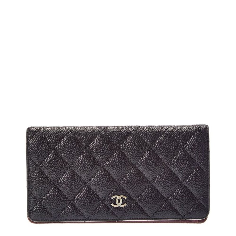 Chanel Black Caviar Leather Long Wallet (Authentic Pre-Loved)